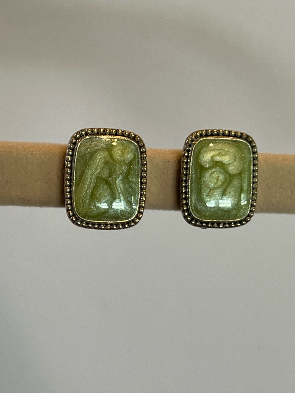 Glass Clip Earrings